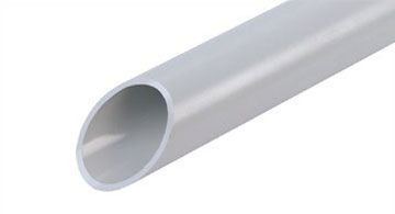 Graues ovales Kunststoffrohr von Fränkische, geeignet für Elektroinstallationen oder Kabelschutz.